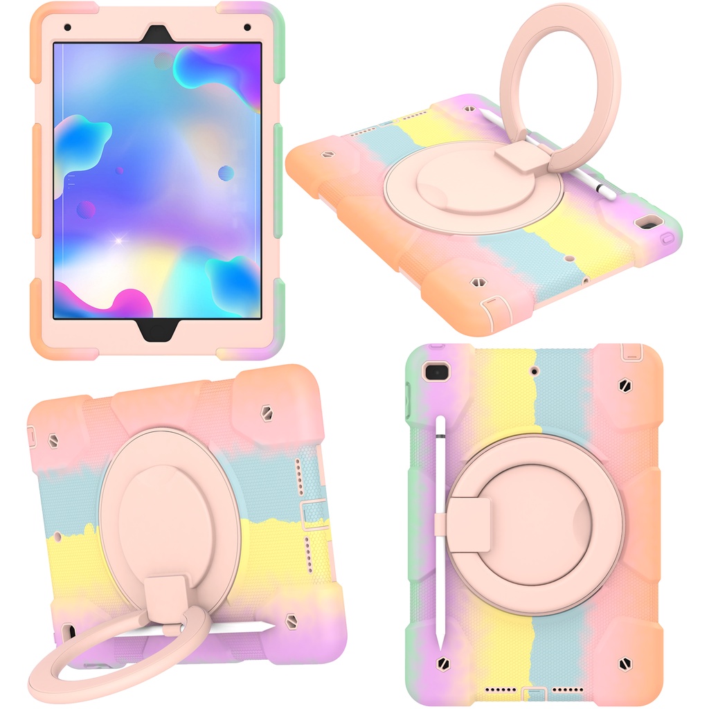 3-layers-of-protective-silicone-plastic-shockproof-tablet-case-for-ipad-7th-8th-9th-gen-10-2-2019-2020-2021-ipad-pro-11-2020-ipad-airf-4-air5-10-9-inch-heavy-duty-rugged-360-rotating-bracelet-stand-wi