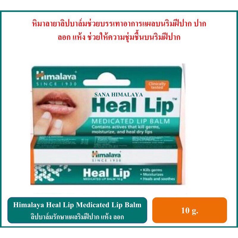 ลิปรักษาอาการปากลอก-แผลบนริมฝีปาก-himalaya-heal-lip-10-g