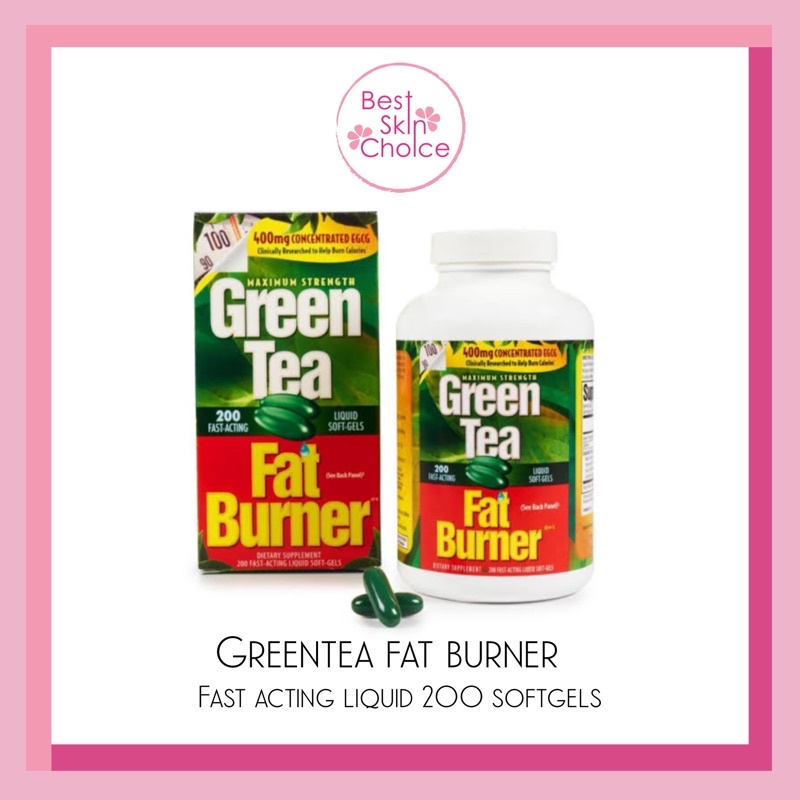 ภาพหน้าปกสินค้าของแท้ 100% Green Tea Fat Burner 400mg Concentrate EGCG กรีนที แฟต เบิร์น (200 Softgel) จากร้าน bestskinchoice บน Shopee