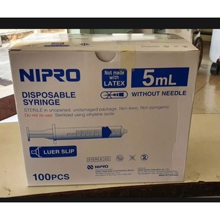 syringe disposable without needle 5ml 100pcs ไซลิงฉีดยา5cc ไม่พร้อมเข็ม 100ชิ้น