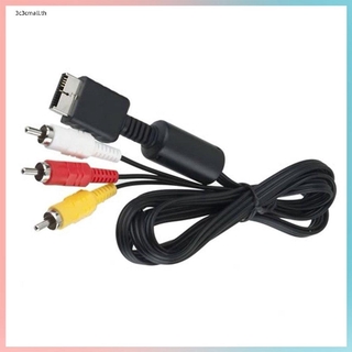 ✨ส่วนลดใหญ่✨aV Line 2in1 audio video cord wire S-Video aV Cable for PS2 for PS3 Console