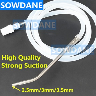 Dental Suction Aspirator Tube Strong Weak Sucker Dredge Suite with Convertor Accessary Replacement Autoclavable Stainles