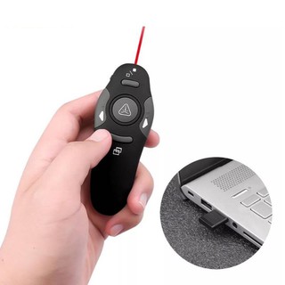 2.4G Wireless Red Laser Presenter Pointers ปากกาตัวชี้รีโมทคอนโทรล USB RF รีโมทคอนโทรล PPT PowerPoint Presentation