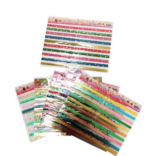 พร้อมส่ง-กระดาษพับดาวคละลาย-จำนวน-6-แพ็ค