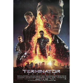 โปสเตอร์ หนัง คนเหล็ก มหาวิบัติจักรกลยึดโลก Terminator Genisys 2015 POSTER 24”x35” Inch Sci-Fi Movie Arnold HE’S BACK V2