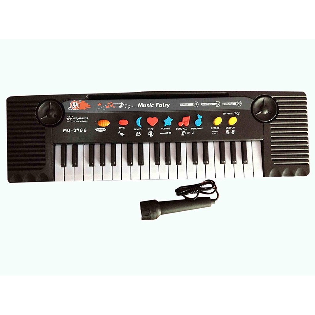 electric-keyboard-ของเล่นเครื่องดนตรีคีย์บอร์ด-ออร์แกนสำหรับเด็ก-พร้อมไมโครโฟน-มีปุ่มแป้นกด37แป้นคีย์บอร์ด