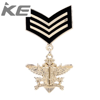 Domineering military badge brooch Feather shield cross brooch All-match brooch Alloy frog mili