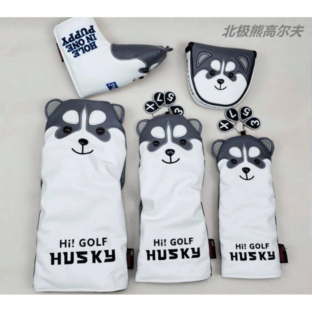 ภาพหน้าปกสินค้าปลอกหุ้มไม้กอล์ฟ ลายหมาฮัสกี้ Golf Head Cover Husky (CVH001) จากร้าน exceedgolf บน Shopee