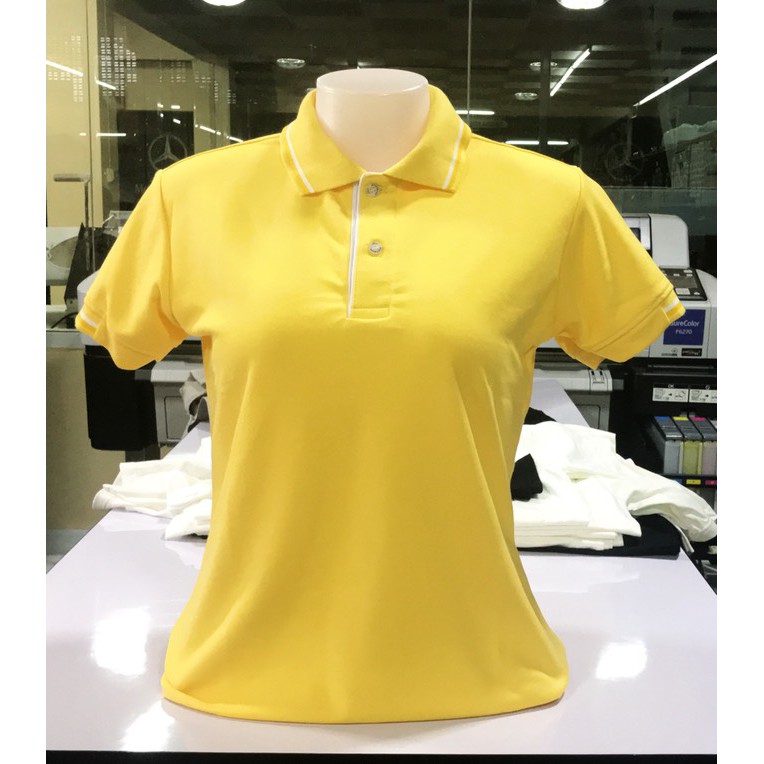 เสื้อโปโลหญิง-สีเหลือง