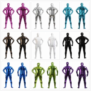 ภาพหน้าปกสินค้าชุดบอดี้สูทคอสเพลย์ เมทัลลิก Zentai มีซิปด้านหลัง สําหรับผู้ชาย ที่เกี่ยวข้อง