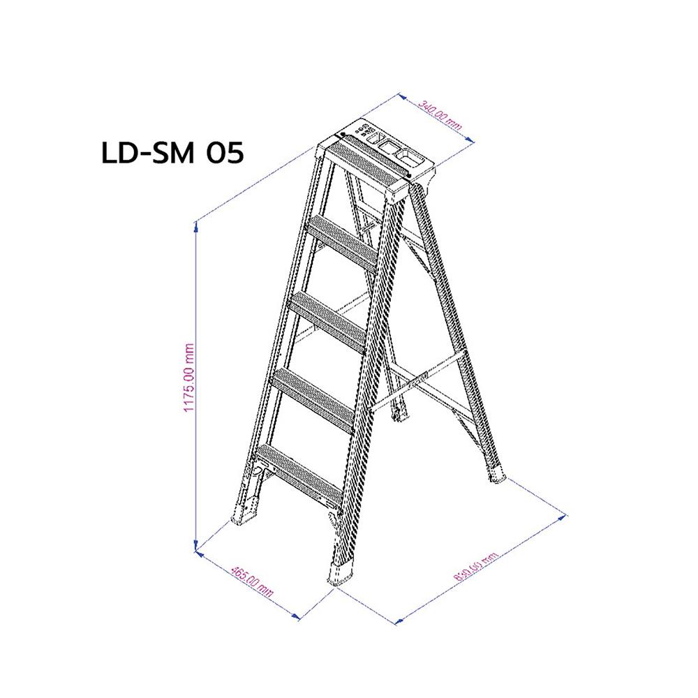 บันไดอะลูมิเนียมรุ่นสมาร์ทมีถาด-sanki-5-ขั้น-บันไดทรงa-a-frame-ladder-with-tray-sanki-5-step