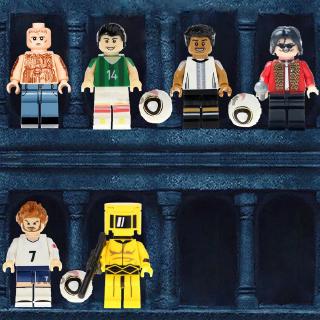 เข้ากันได้กับ Leging Minifigures Football Messi Ronaldo Beckham Michael Jackson Building Blocks ของเล่นสําหรับเด็ก