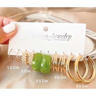 **พร้อมส่ง** เซตต่างหู 5 คู่สุดน่ารัก คุ้มมากจ้าาา 🍑ราคา 70 บาท/ เซต 🍑