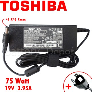 Toshiba Adapter ของแท้ 19V/3.95A Satellite L645 Toshiba Portege M800 75W 5.5 สายชาร์จ Toshiba