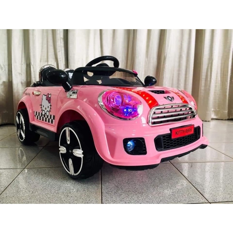 hello-kitty-รถแบตเตอรี่ไฟฟ้าเด็กนั่ง-mini-cooper-รถเด็ก-รถแบตเด็ก-รถแบตเตอรี่ไฟฟ้า-สีสวยมาก