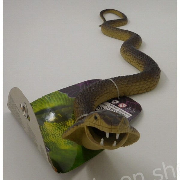 ภาพหน้าปกสินค้างูยาง งูยางรุ่น32 สีเขียว-สีน้ำตาล งูยางเหมือนจริง งูยางจำลอง