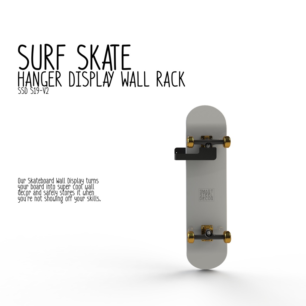 ภาพหน้าปกสินค้าขาแขวนเซิร์ฟสเก็ต S19-V2 สเก็ตบอร์ด แบบติดผนัง ความหนา 3 mm (ราคาต่อชิ้น) Surf Skate, Skateboard จากร้าน smart_steel_decor บน Shopee