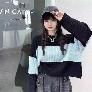 8315# วินเทจญี่ปุ่นจับคู่สีเสื้อกันหนาวผู้หญิงสวมใส่ในฤดูใบไม้ร่วงและฤดูหนาว2020ใหม่หลวมคลุมด้วยผ้าขี