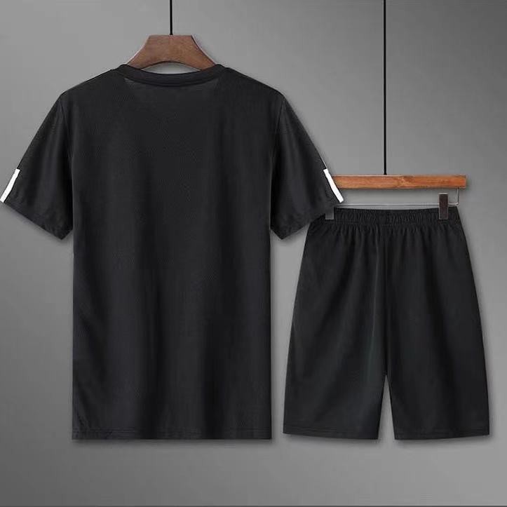 ภาพสินค้า(Set2 ชิ้น) เสื้อคอกลมกางเกงขาสั้น ดูดซับเหงื่อและระบายอากาศผู้ชายแห้งเร็ว มี 6 สีให้เลือก จากร้าน katylie บน Shopee ภาพที่ 3