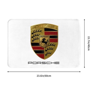ใหม่ พรมเช็ดเท้า ผ้าสักหลาด ลายโลโก้ Porsche กันลื่น ดูดซับน้ําได้ดี แห้งเร็ว 16x24 นิ้ว สําหรับห้องน้ํา ห้องนั่งเล่น โซฟา ห้องนอน พร้อมส่ง