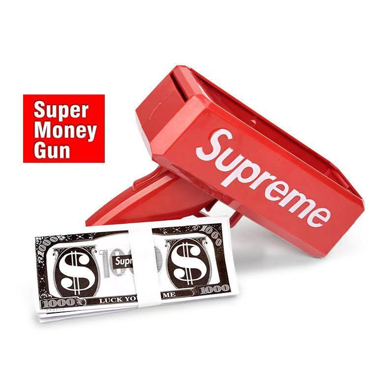 ปืนยิงแบ้งค์-supreme-มีไฟใช้ถ่าน-ของเล่นปืนยิงธนบัตร-ปืนสายเปย์-สามารถยิงแบ้งได้จริง-พร้อมธนบัตร-100ใบ