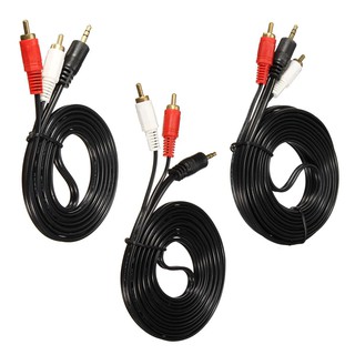 สินค้า 3.5 มิลลิเมตรปลั๊กแจ็ค 2 RCA STEREO AUDIO สาย 1.5 เมตร/3.0 เมตร/5 เมตร 3.5 ชายไป RCA ตัวผู้สาย AUX สำหรับ Mp3 ทีวีแล็ปท็