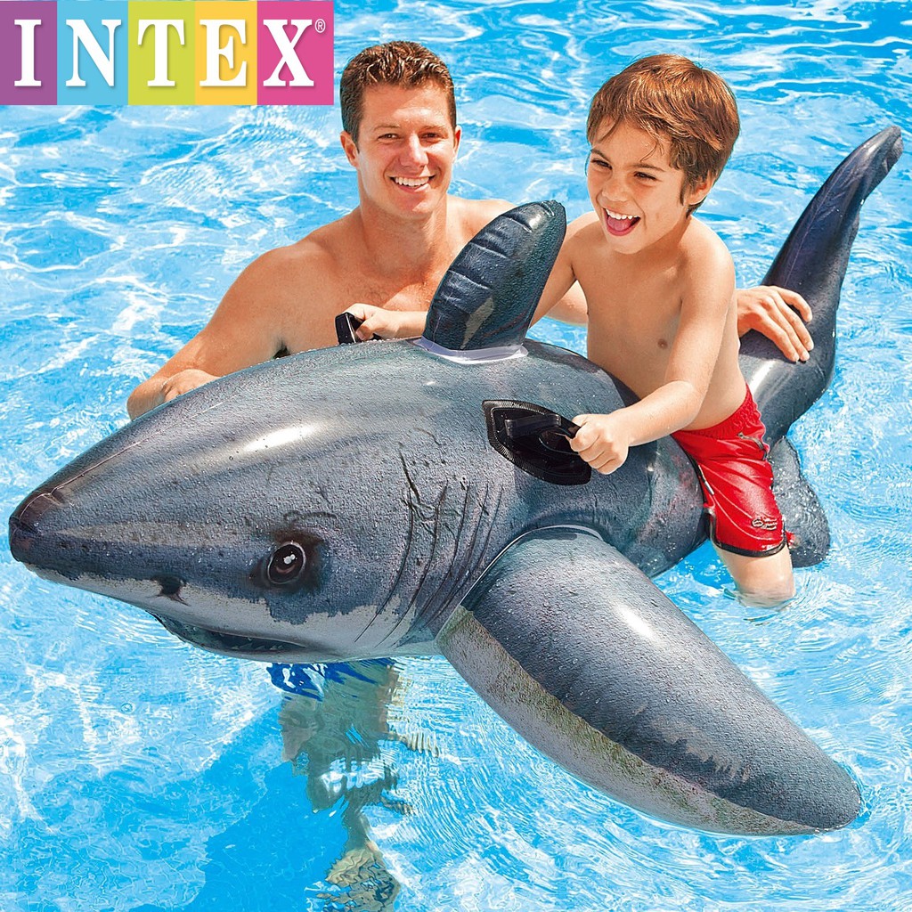 Intex Great White Shark Rider Ride On แพปลาฉลามใหญ่ 57525 | Shopee Thailand