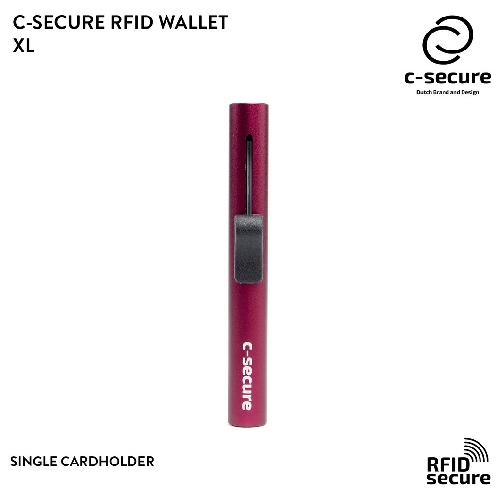 c-secure-พร้อมส่ง-เคสใส่บัตร-กระเป๋าใส่บัตร-กระเป๋าสตางค์-กระเป๋าใส่การ์ด-เคสใส่บัตร-rfid-ขนาด-xl-สีแดงบอร์โดซ์