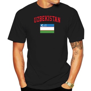 เสื้อยืดผ้าฝ้ายพรีเมี่ยม เสื้อยืด ผ้าฝ้าย พิมพ์ลายธง Uzbekistan แบบเรียบง่าย สีขาว 2022 สินค้าลดราคา