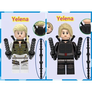 ของเล่นตัวต่อเลโก้ Marvel Black widow Yelena ขนาดเล็ก สําหรับเด็ก