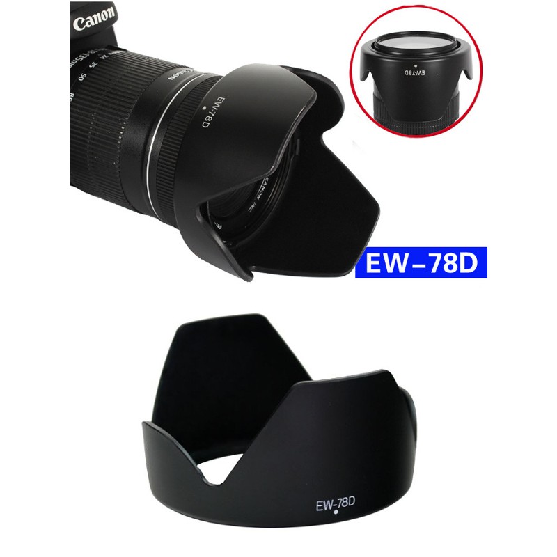 ภาพหน้าปกสินค้าLens Hood Canon EW-78D for EF-S 18-200mm f/3.5-5.6 IS, EF 28-200mm f/3.5-5.6 USM จากร้าน sskauto บน Shopee