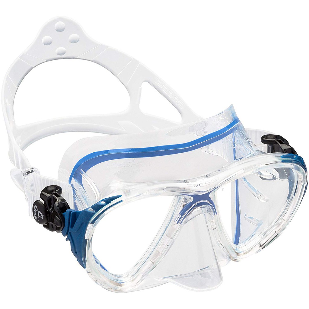 cressi-big-eyes-evolution-mask-clear-frame-หน้ากากดำน้ำ-สำหรับผู้ใหญ่-อุปกรณ์ดำน้ำ