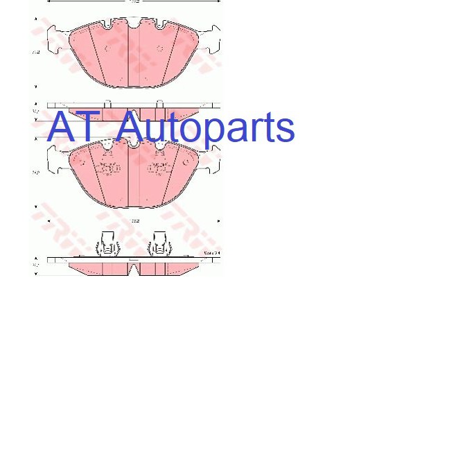 ผ้าเบรคชุดหน้า-bmw-x5-e53-4-4i-2001-2004-gdb1529-trw-ราคาขายต่อชุด