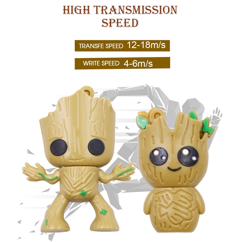 แฟลชไดรฟ์รูปการ์ตูน-marvel-groot-สร้างสรรค์-usb-3-0-16-g-32g-64g