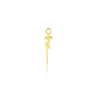 ake ake A La Carte Zeuss Thunderbolt Charm - PM - 24 Karat Gold จี้เงินแท้ 925 ลายสายฟ้า ชุบทอง ไซส์เล็ก 15 มม.