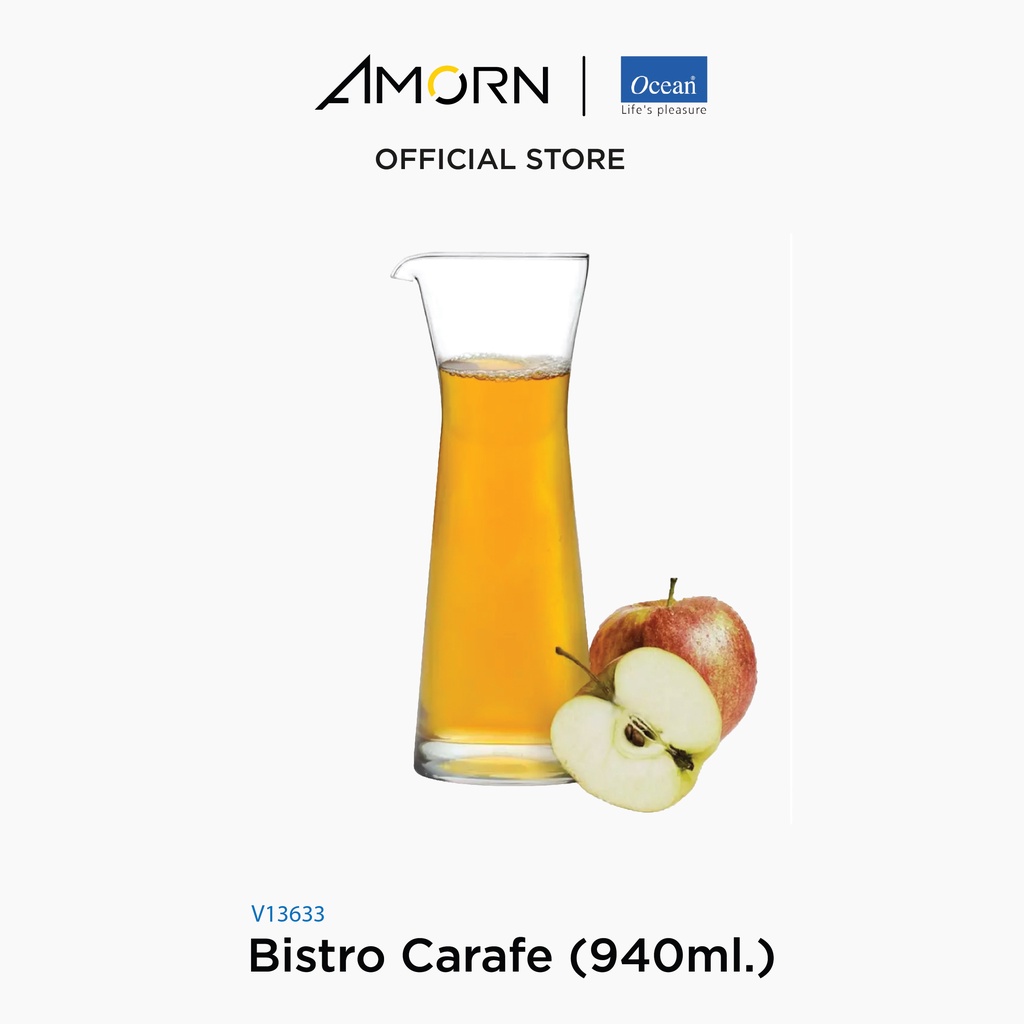 amorn-ocean-v13633-carafe-1กล่อง-6ใบ-เหยือกบิสโทร-คราฟ-เหยือกโอเชี่ยนกลาสcarafe-34-oz-940-ml