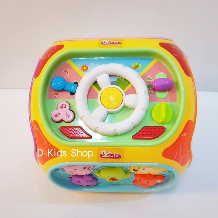 baoli-แท้-กล่องใหญ่-รุ่น-super-jumbo-ถูกที่สุด-กล่องกิจกรรมดนตรี-7-ด้านแท้1ล้าน-educational-toys-house-english-version-by-baoli-สีเหลือง
