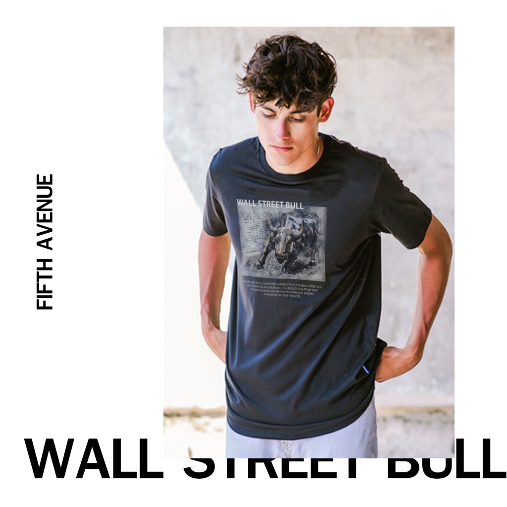 เสื้อยืดขายดี5thave-เสื้อยืดแขนสั้น-รุ่น-sp-wall-street-bulls-3xl