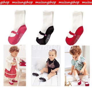 สินค้า MUISUNGSHOP ถุงเท้าเด็กแรกเกิด ถึง 2 ขวบมีกันลื่น ลายน่ารัก
