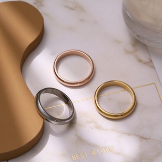 สินค้า 【COD】ขายดี แหวนแฟชั่น สีโรสโกลด์ เรียบง่าย เครื่องประดับ ของขวัญ สําหรับผู้ชาย และผู้หญิง 2022