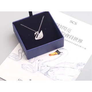 สร้อยคอswarovskiเเท้100% SWAN คริสตัล เพิร์ล เกรซ ตกแต่งงานปาร์ตี้  พิเศษ necklace ของขวัญ งานสังสรรค์ สร้อยคอ