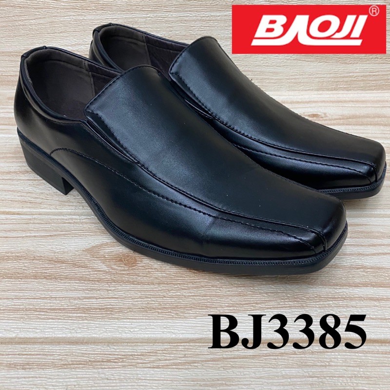 ภาพสินค้ารองเท้าคัดชูหนังสีดำ Baoji BJ 3385 (39-45) จากร้าน wilai1_shoe บน Shopee ภาพที่ 3