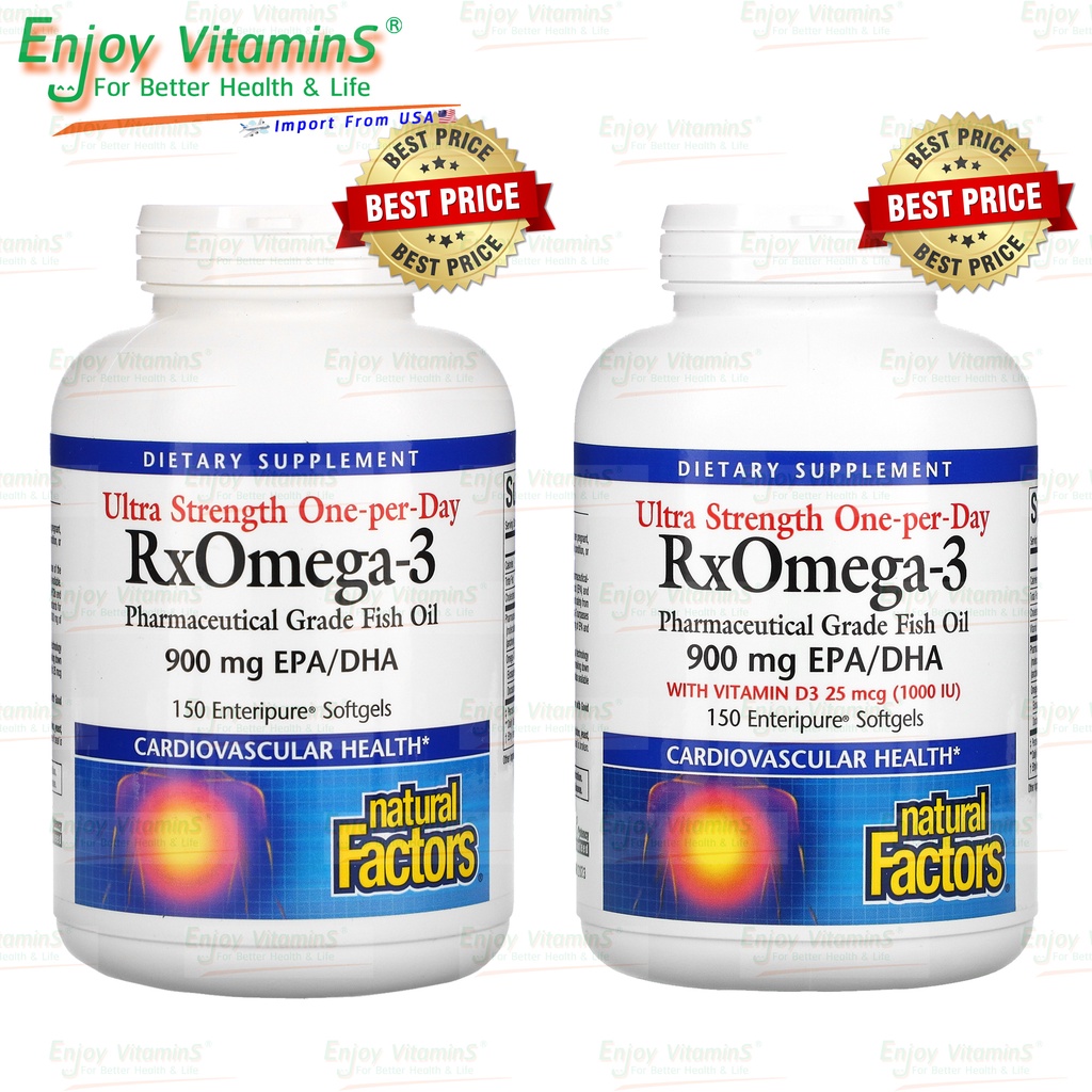 Natural Factors Ultra Strength One-per-Day Rx Omega-3 Phamaceutical ...