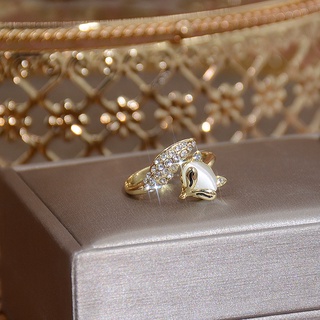 ภาพหน้าปกสินค้าแหวนชุบทอง 18 K รูปสุนัขจิ้งจอกสําหรับผู้หญิง ที่เกี่ยวข้อง