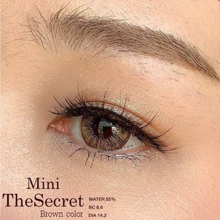 Mini The Secret Brown / The Secret Mini มินิ สีน้ำตาล น้ำตาล 3Tone ทรีโทน  Kawaii Bigeye คอนแทคเลนส์ สายตา สายตาสั้น