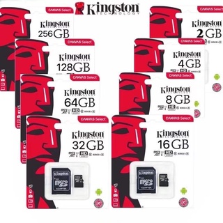 สินค้า Kingston Micro sd card Memory Card 2GB/4GB/8GB/16GB/32GB/64GB/128GB/256GB กล้อง/กล้องติดรถยนต์ / โทรศัพท์