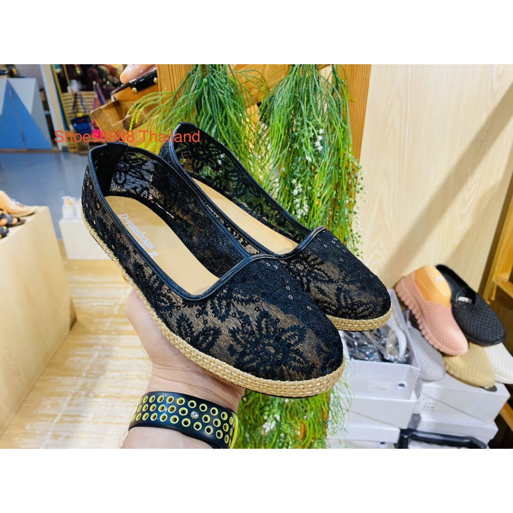 ภาพหน้าปกสินค้าShoes8888 Thailand รองเท้าคัทชู ลูกไม้ มีสีดำ. สีครีม ไซล์36-40