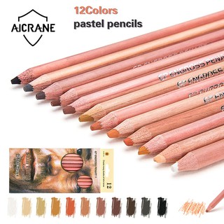 Aicrane สกิน ทินท์ ซอฟท์ พาสเทล ดินสอสี 12 ชิ้น