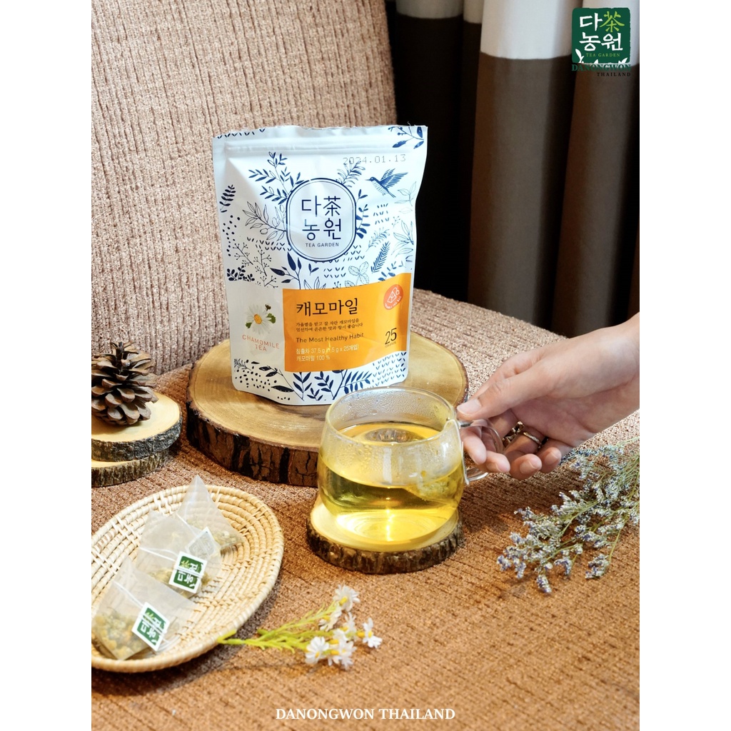 [25 T] ชาคาโมมายล์ ดานังวอน Danongwon Chamomile Tea ชากลิ่นคาโมมายล์เ ...