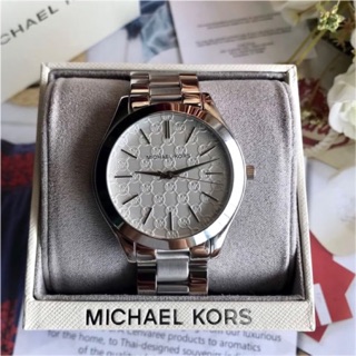 (ผ่อน0%) นาฬิกา MICHAEL KORS Runway Silver Dial Stainless Steel Watch MK3371 สายสแตนเลส สีเงิน